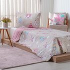 Kit Cobre Leito Rolinho Solteiro + Porta Travesseiro Toque Ma