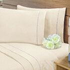 Kit Cobre Leito Rosê Queen 2,60m X 2,60m + Jogo De Cama - 7 P