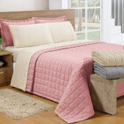 Kit Cobre Leito Rosê Solteiro 2,60m X 1,90m + Jogo De Cama -