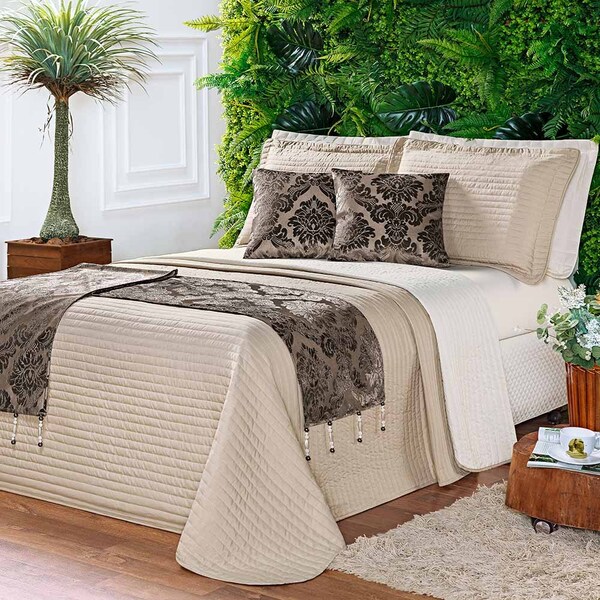 Kit Cobre Leito Royale Micropercal Dupla Face King 08 Peças -