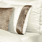 Kit Cobre Leito Safari Casal Queen Cetim 9 Peças Palha