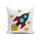 Kit Cobre Leito Solteiro Diverkids Foguete Azul Casaborda 7 P