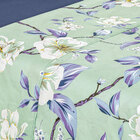 Kit Cobre Leito Solteiro Dupla Face Floral Azul + Jogo De Cam