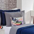 Kit Cobre Leito Solteiro Skate Meninos Percal 150 Fios 4 Peça