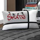 Kit Cobre Leito Solteiro Skate Radical + Jogo De Lençol 7 Peç