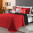 Kit Cobre Leito Sonho Queen 08 Peças Barato - Vermelho - Pret