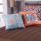 Kit Cobre Leito Spring Retrô Dupla Face C/ Almofadas Queen 07