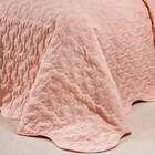 Kit Cobre Leito Super King Rosa 200 Fios 100% Algodão + Jogo