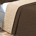 Kit Cobre Leito Tabaco Dupla Face Tabaco / Bege Super King 3,