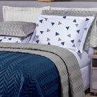 Kit Cobre Leito Tryon Queen + Jogo Lençol 6 Peças - Azul