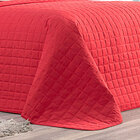 Kit Cobre Leito Vermelho E Cáqui Premium Casal Padrão Dupla F