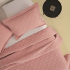 Kit Cobreleito Casal Lepper 3 Peças Traços De Sossego Rosa