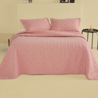 Kit Cobreleito Casal Lepper 3 Peças Traços De Sossego Rosa