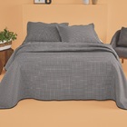 Kit Cobreleito Kingsize Lepper 3pçs Trama Aconchegante Cinza