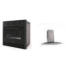 Kit Coifa Nardelli Vidro Curvo Inox Duto Slim 75 Cm + Forno E