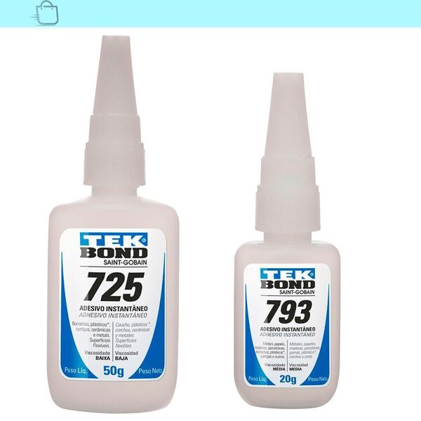 Kit Cola Instantânea Tekbond 725 50g E 793 20g