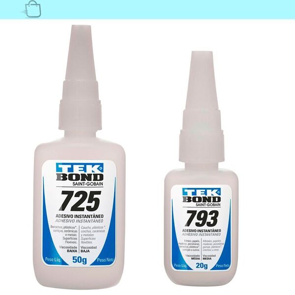 Kit Cola Instantânea Tekbond 725 50g E 793 20g | Leroy Merlin