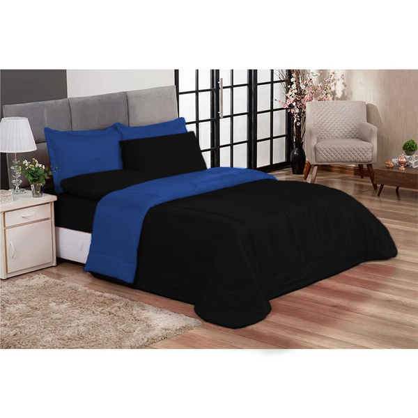 Kit Colcha 6 Peças Casal Queen Aconchego Dupla Face Casen  Pr