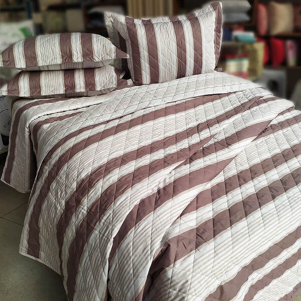 Kit Colcha / Cobre Leito King 250 Fios Estampado - Andreza Ve