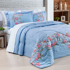Kit Colcha Astrid Queen Acolchoada Micropercal 200 Fios Pelet