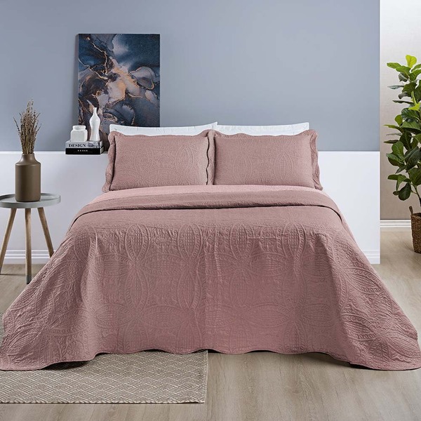 Kit Colcha Ayla Casal King Tecido Dupla Face Microfibra Liso