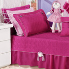 Kit Colcha Boneca Sofie Solteiro 06 Peças C/ Cortina 2 Metros