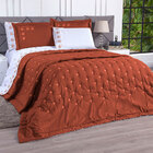 Kit Colcha Bordado Casal Queen 3 Peças Terracota Micropercal