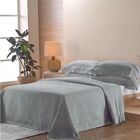 Kit Colcha Casal 2,20m X 2,40m Bordare Cinza Artico Floral