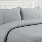 Kit Colcha Casal 300 Fios Lese Bordado Inglês 3 Peças Cor:gra