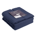 Kit Colcha Casal Padrão 3 peças Microfibra 150 fios Ravenna Azul