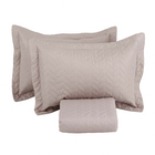 Kit Colcha Casal Padrão 3 peças Microfibra 150 fios Ravenna Kaki