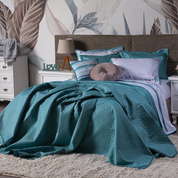 Kit Colcha Casal 7 Peças Fanari Dupla Face Com Almofadas Dour