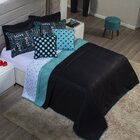 Kit Colcha Casal 7 Peças Love Tiffany Dupla Face Com Almofada
