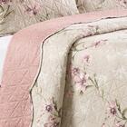 Kit Colcha Casal Bouti Cobre Leito Estampado 3 Pçs Arabesco