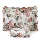 Kit Colcha Casal Bouti Cobre Leito Estampado 3 Peças Vintage