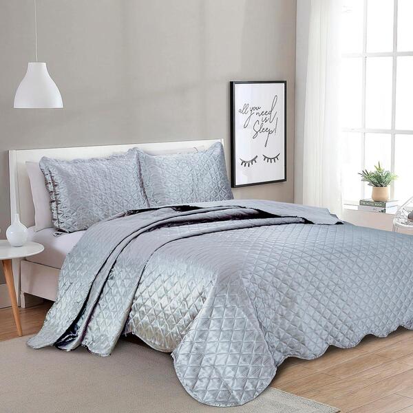 Kit Colcha Casal Camesa Satin 3 Peças Matelassê