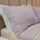 Kit Colcha Casal Liso Bouti Cobre Leito 3 Peças Cor:cinza