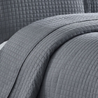 Kit Colcha Casal Liso Bouti Cobre Leito 3 Peças Cor:grafite