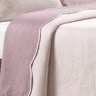 Kit Colcha Casal Liso Bouti Cobre Leito 3 Peças Rosa Bebê