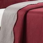 Kit Colcha Casal Liso Bouti Cobre Leito 3 Peças Vermelho