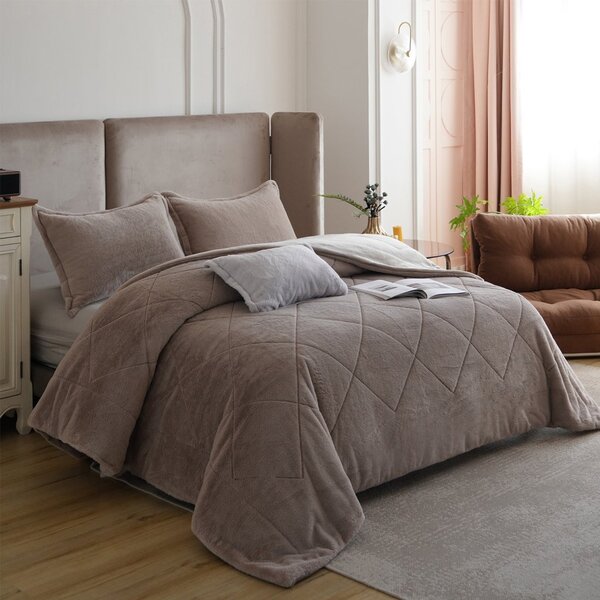 Kit Colcha Casal Luxor Toque Pele De Coelho Extra Macio