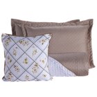 Kit Colcha Casal Padrão 4 Peças Maya Basic Dupla Face Com Alm