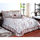 Kit Colcha Casal Padrão Cecília 100% Algodão Floral 7 Peças C