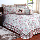 Kit Colcha Casal Padrão Cecília 100% Algodão Floral 7 Peças C