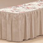 Kit Colcha Casal Padrão com Cortina Cáqui EsTampado Floral 4