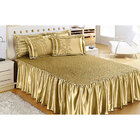 Kit Colcha Casal Padrão Dourada Avelã 5 peças Matelado