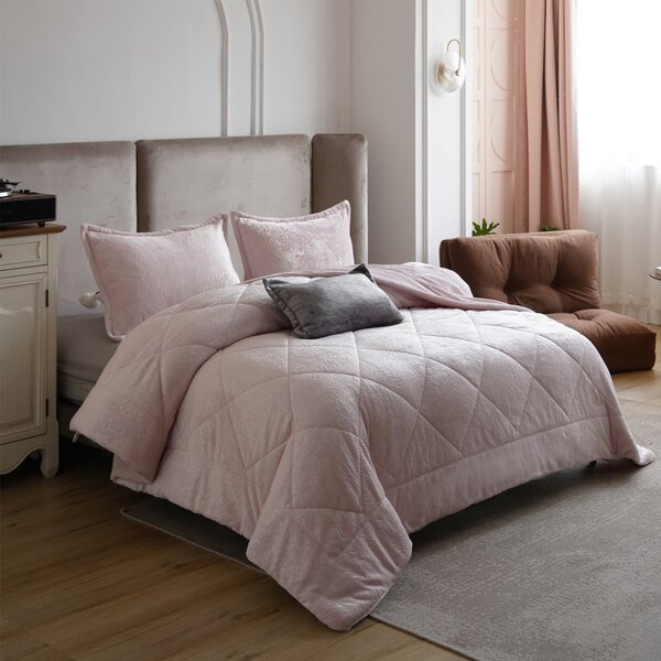 Kit Colcha Casal Plush Slim Dupla Face Toque Flannel