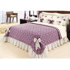 Kit Colcha Casal Queen 05 Peças Doce Lar Roxo - Bernadete Casa