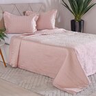 Kit Colcha Casal Satinatta Cetim Toque Pele De Pessego 220x24