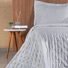 Kit Colcha Casal Sensatti 3d Embossed 220x240cm Cinza Fog